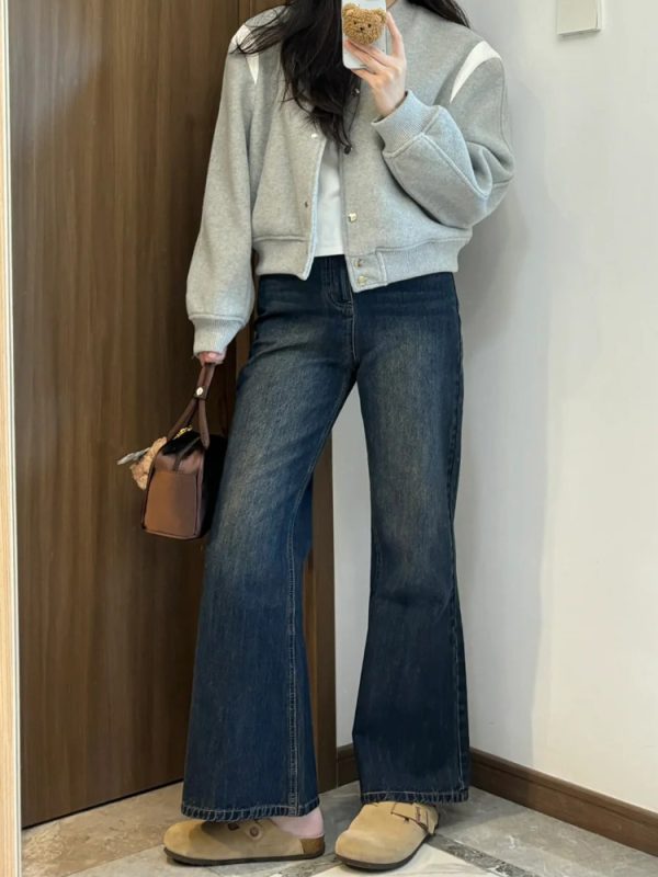 Plus-Size Flared Straight-Leg Jeans for Women - 2025 New Style, Flattering Curvy Fit, Perfect for Petites, Trendy Casual Fashion