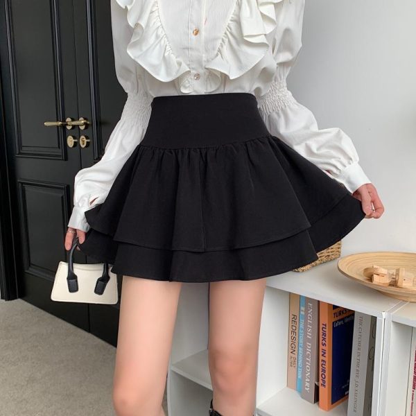 Plus-Size High-Waisted French Puff Skirt for Women - Pleated A-Line Cake Skirt for Spring & Summer Fashion