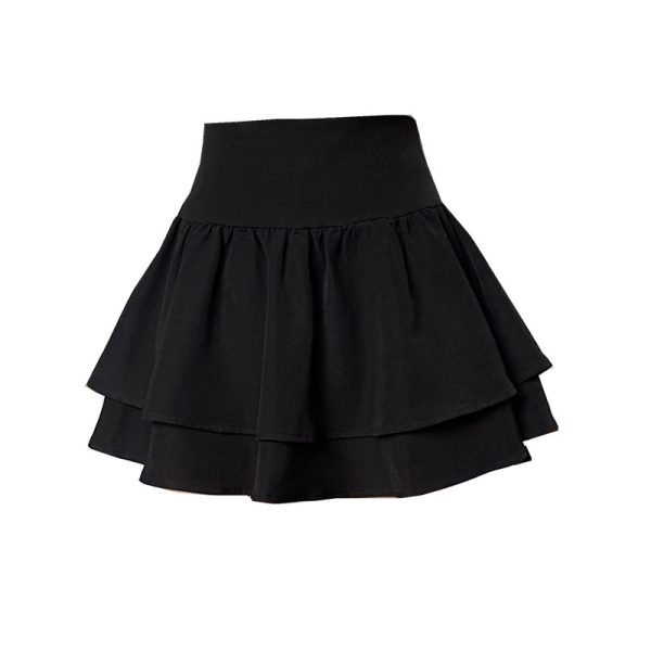 Plus-Size High-Waisted French Puff Skirt for Women - Pleated A-Line Cake Skirt for Spring & Summer Fashion