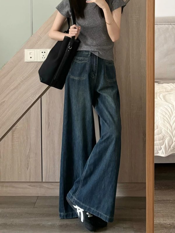 Plus Size High-Waisted Loose Wide-Leg Jeans for Curvy Women - Slimming Straight-Leg Style for Pear-Shaped Body - 2025 Trend
