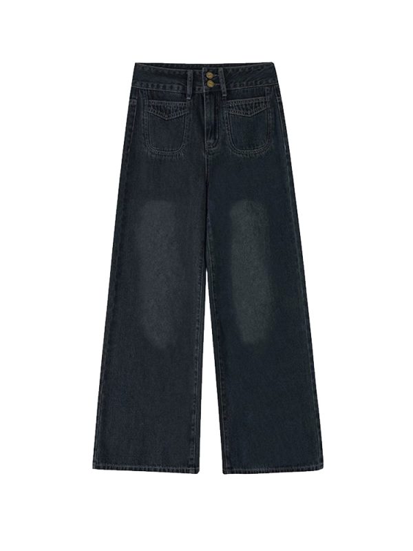 Plus Size High-Waisted Loose Wide-Leg Jeans for Curvy Women - Slimming Straight-Leg Style for Pear-Shaped Body - 2025 Trend