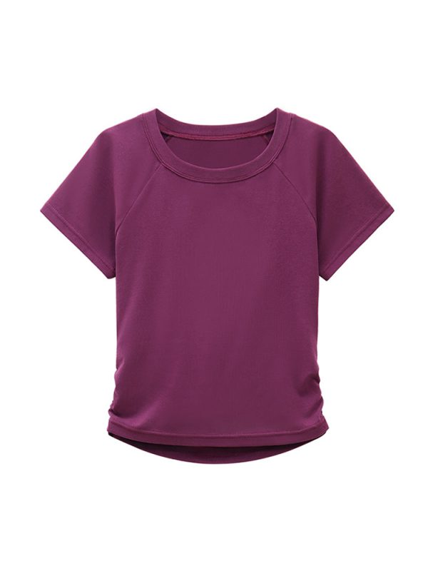 Plus-Size Hollow Out Pleated Shoulder Short Sleeve T-Shirt for Women - Summer Slimming Top, Spicy Girl Design, Covers Belly