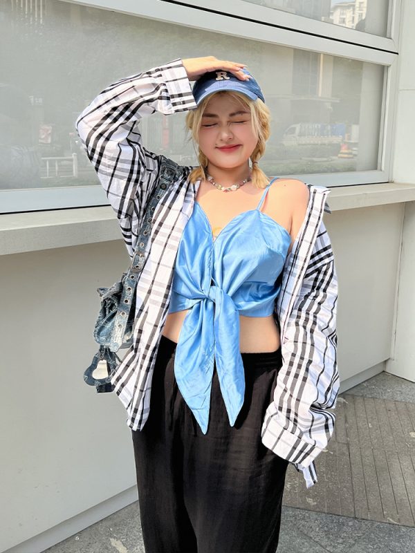 Plus Size HyunA Style Strap Tank Top - Trendy Slimming Inner Layer for Women, Sexy Must-Have Fashion Essential