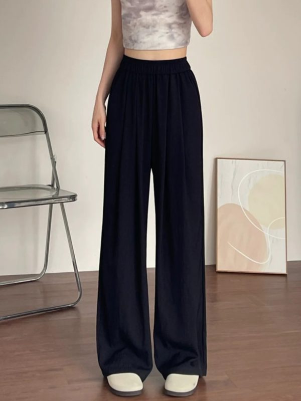Plus-Size Japanese Style Summer Wide-Leg Pants for Women - Casual Loose Relaxed Fit, Flattering Thin Design