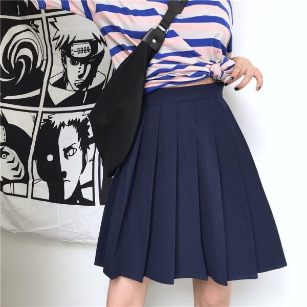 Plus Size JK Plaid Skirt, Women's High-Waisted A-Line, College Style Pleated Uniform Skirt, Summer Fashion for Plus-Size Girls