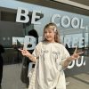 Plus Size Loose Pearl Bow Print T-Shirt in Black and White - European American Style for Women, Trendy and Chic Fashion Essential