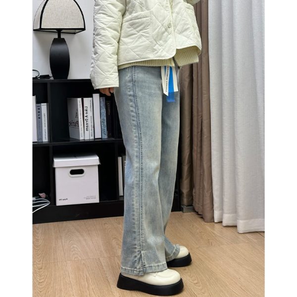 Plus-Size Pear-Shaped Slimming Flared Jeans with Side Slits - Non-Skinny Bell-Bottoms for Petite Women