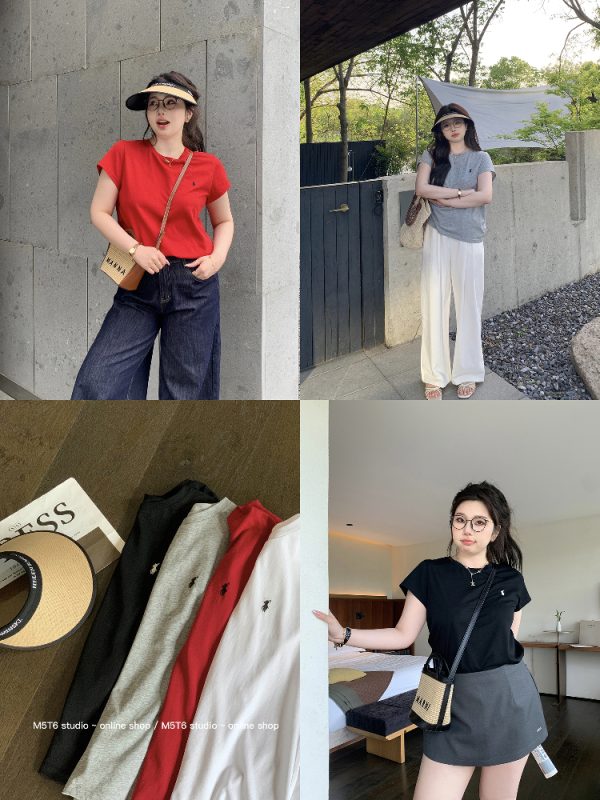 Plus Size Relaxed Fit Short Sleeve T-Shirt for Homebodies - Round Neck Slim Tee in Comfortable Design
