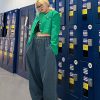 Plus Size Retro High-Waisted Button Straight-Leg Wide-Leg Pants - Casual Slimming Women's Jeans for Y2K and Vintage Style