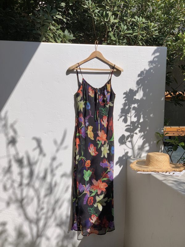 Plus Size Retro Tropical Floral Print Sling Dress - Slightly Chubby Summer Style for a Chic City Look