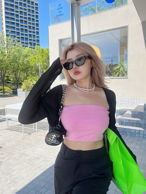Plus Size Sexy Strapless Sleeveless Top - Sugar American Style Must-Have for Summer Fashion - Trendy Casual Wear