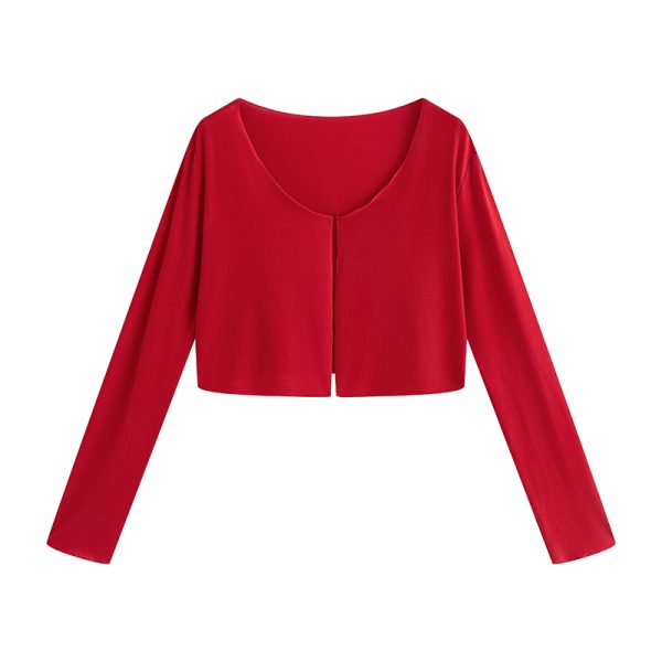 Plus Size Soft Ice Silk Cardigan - Lightweight Sun Protection Top for Air Conditioning - Comfortable and Stylish Essential