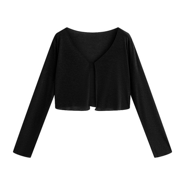 Plus Size Soft Ice Silk Cardigan - Lightweight Sun Protection Top for Air Conditioning - Comfortable and Stylish Essential