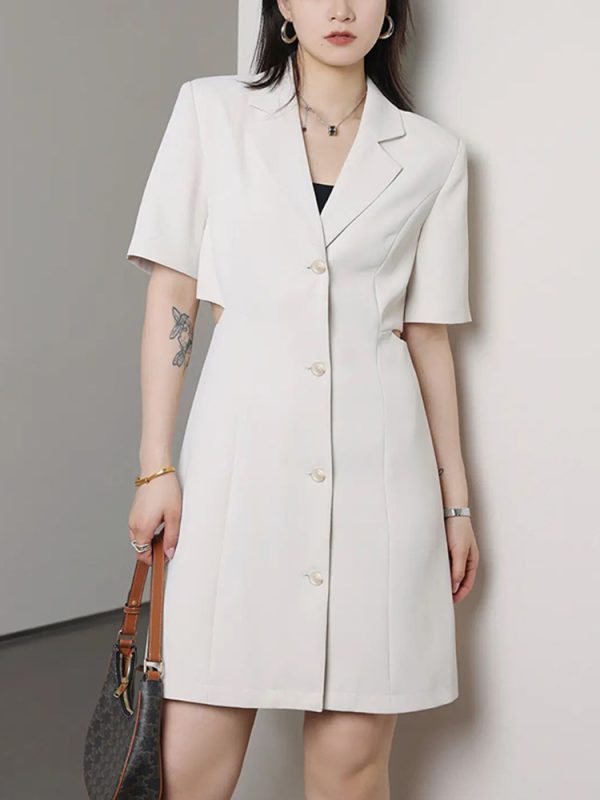 Plus-Size Summer Dress for Curvy Women, Waist-Revealing Design, Chic French Style, Available in Long and Short Lengths