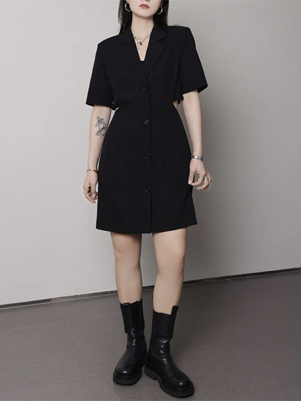 Plus-Size Summer Dress for Curvy Women, Waist-Revealing Design, Chic French Style, Available in Long and Short Lengths