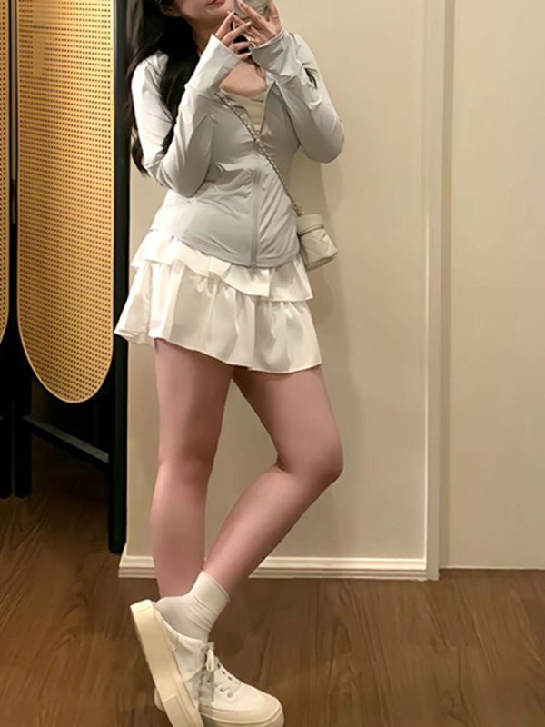 Plus Size Women's Summer Sports Cardigan - Thin Sun Protection Jacket for Cool Comfort - Slimming Outerwear for Chubby Fit