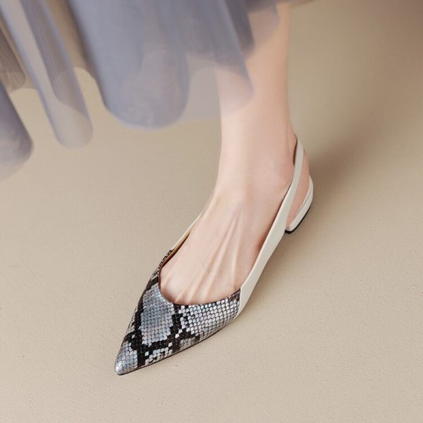 Pointed Flat Sandals for Women - Soft Sole Open Back Design, French Style, Italian Inspiration, Trendy Summer Footwear