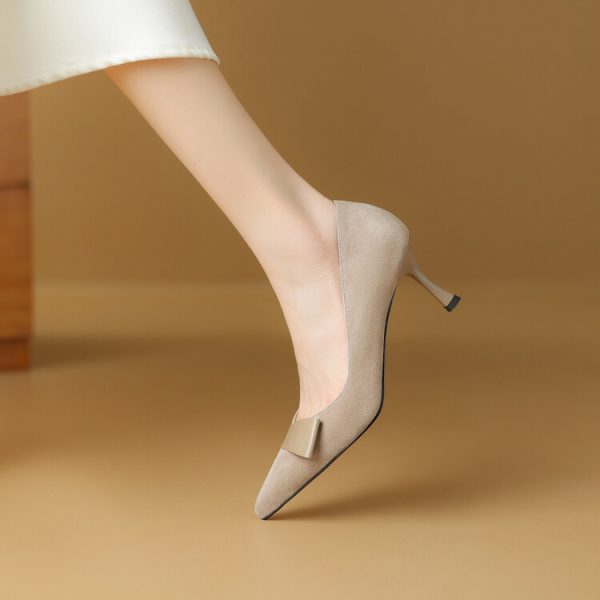 Pointed Toe Stiletto Heels for Women â€“ French Fashion Shallow Mouth Versatile Summer Shoes in Italian Style