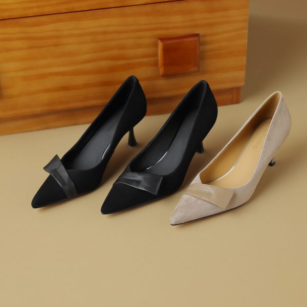Pointed Toe Stiletto Heels for Women â€“ French Fashion Shallow Mouth Versatile Summer Shoes in Italian Style