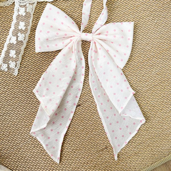 Polka Dot Bow Tie Uniform Accessory - Adjustable Pudding Bear Inspired JK Style Bowknot for Cute Fashion Looks