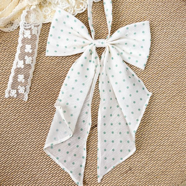 Polka Dot Bow Tie Uniform Accessory - Adjustable Pudding Bear Inspired JK Style Bowknot for Cute Fashion Looks