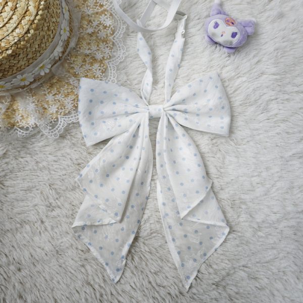 Polka Dot Bow Tie Uniform Accessory - Adjustable Pudding Bear Inspired JK Style Bowknot for Cute Fashion Looks
