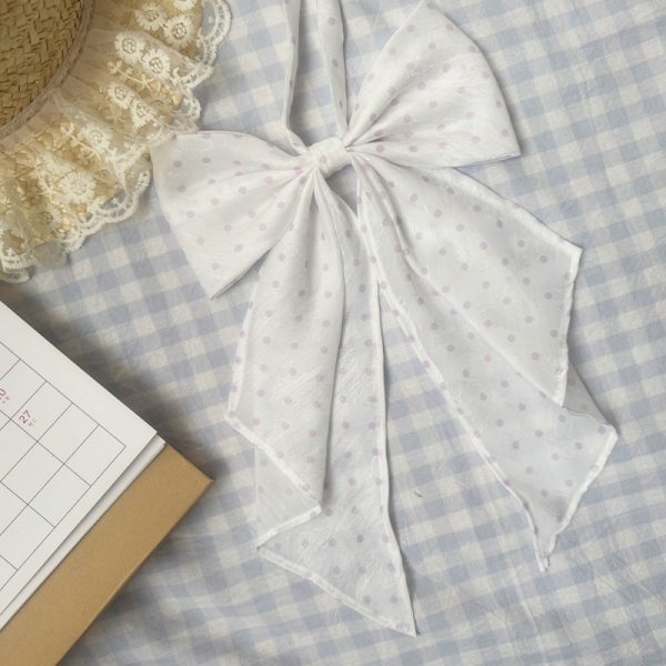 Polka Dot Bow Tie Uniform Accessory - Adjustable Pudding Bear Inspired JK Style Bowknot for Cute Fashion Looks