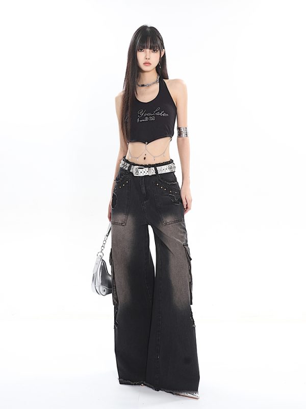 Pure Desire Chain Neckline Hot Girl Tank Top - Niche Design for 2024 Early Spring - Trendy 90s Inspired Style