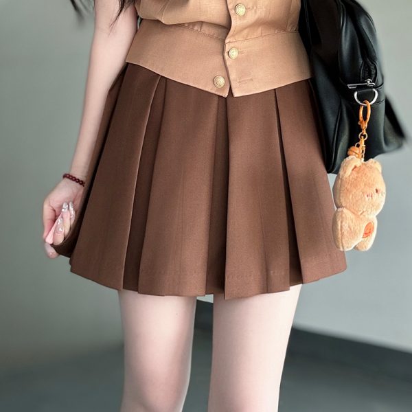 Purple Pudding Bear JK Uniform Sailor Suit - Japanese College Style Waist-Defined Navy Collar Set for Trendy Y2K Fashion
