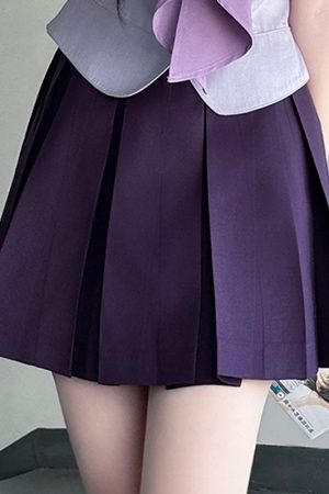 Purple Pudding Bear JK Uniform Sailor Suit - Japanese College Style Waist-Defined Navy Collar Set for Trendy Y2K Fashion
