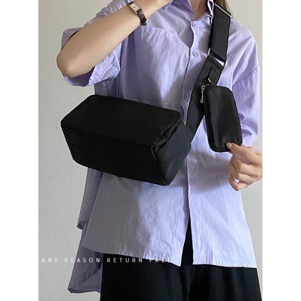 Red Casual Crossbody Pillow Bag for Women - 2024 Summer Small Square Underarm Shoulder Bag, Versatile Niche Style