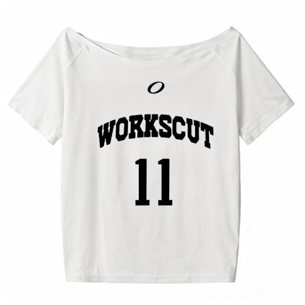 Red One-Shoulder Short Sleeve Women's Summer Letter Print Casual Off-Shoulder T-Shirt - Sexy Loose Slimming Top for Y2K Style