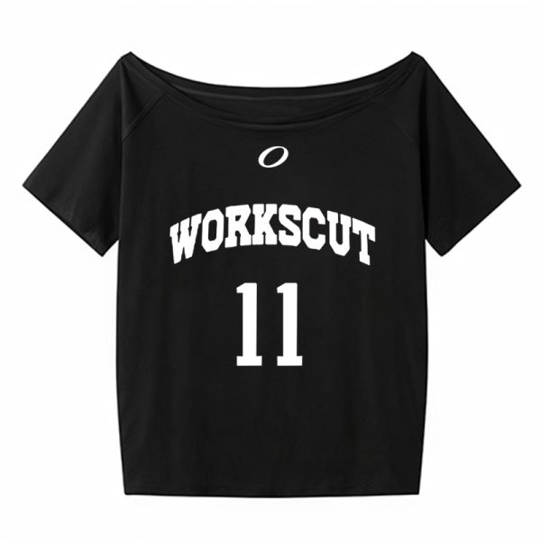 Red One-Shoulder Short Sleeve Women's Summer Letter Print Casual Off-Shoulder T-Shirt - Sexy Loose Slimming Top for Y2K Style