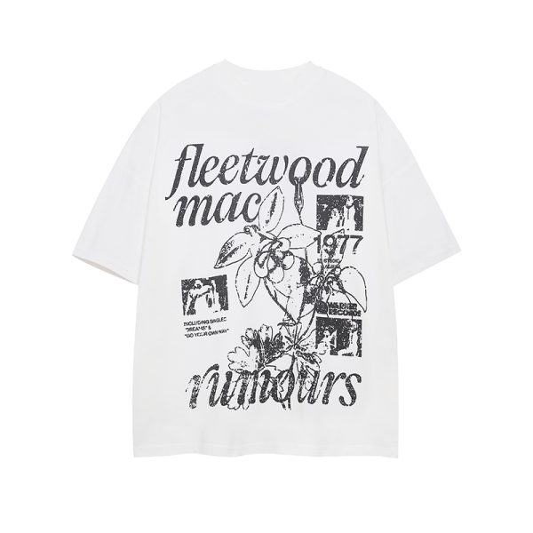 Red Short-Sleeve T-Shirt for Women with Retro Letter Print, Loose Fit College Style, Casual 90s Inspired Top