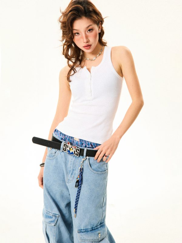 Red Slimming Camisole for Women - Sexy American-Style Sleeveless Summer Top, Versatile Fashion Essential