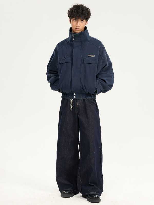 Retro American Heavyweight Jacket for Men - Stylish Loose Workwear Coat in Barn Style for Couples