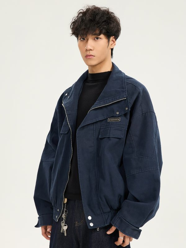Retro American Heavyweight Jacket for Men - Stylish Loose Workwear Coat in Barn Style for Couples