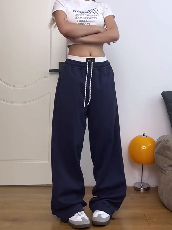 Retro American-Style Elastic Waist Cargo Pants for Women - Trendy Casual Summer 2025 Fashion Must-Have