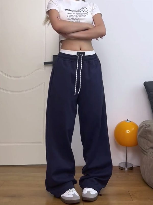 Retro American-Style Elastic Waist Cargo Pants for Women - Trendy Casual Summer 2025 Fashion Must-Have