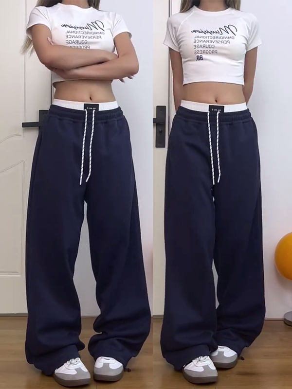 Retro American-Style Elastic Waist Cargo Pants for Women - Trendy Casual Summer 2025 Fashion Must-Have