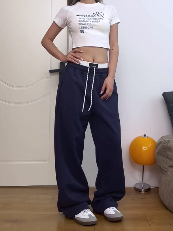 Retro American-Style Elastic Waist Cargo Pants for Women - Trendy Casual Summer 2025 Fashion Must-Have