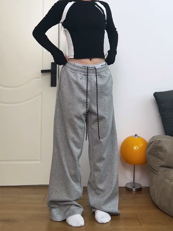 Retro American-Style Elastic Waist Cargo Pants for Women - Trendy Casual Summer 2025 Fashion Must-Have