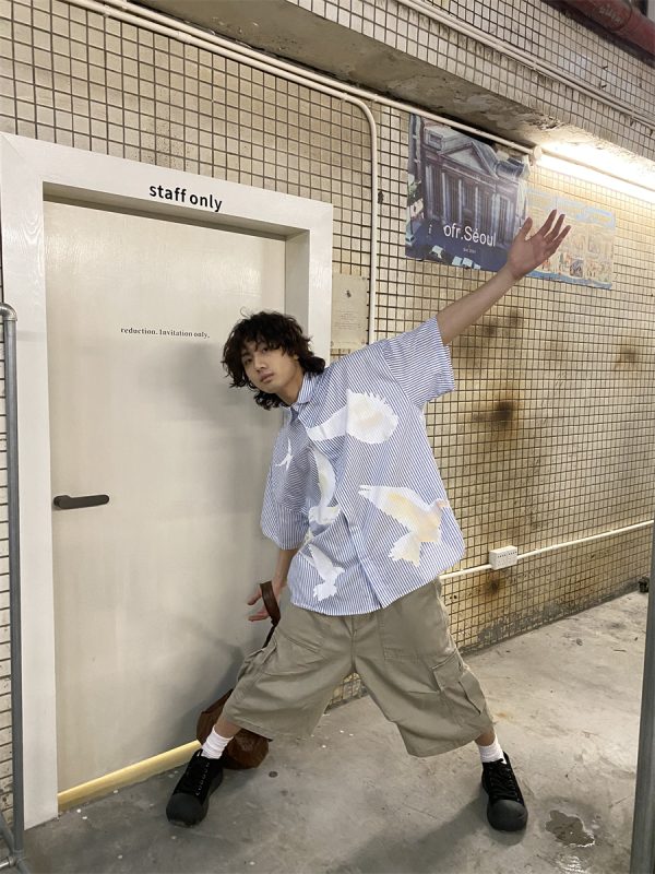 Retro American-Style Loose Wide-Leg Cargo Pants with Large Pockets for Men and Women - Summer Casual Functional Shorts