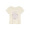 Retro Angel Print Slim Fit Short Sleeve T-Shirt for Women - Summer 2025 Style, Casual, Y2K, Trendy Top