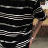 Retro Black and White Striped Short Sleeve Cotton T-Shirt for Men and Women - Oversized College Style Summer Top