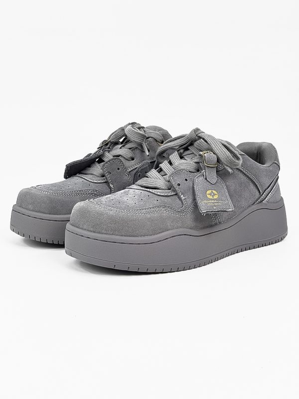 Retro Brown Board Shoes for Men and Women, Thick-Soled Height-Increasing Wheat Casual Sneakers, American-Style Sporty Footwear