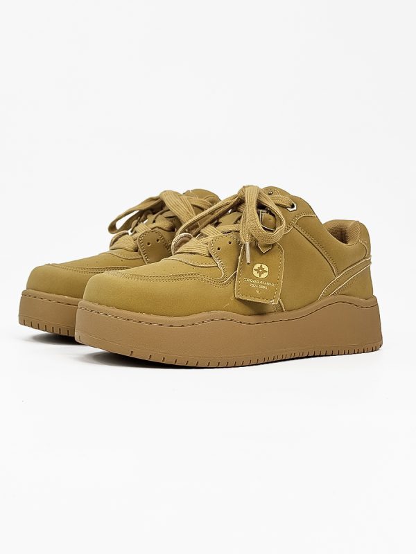 Retro Brown Board Shoes for Men and Women, Thick-Soled Height-Increasing Wheat Casual Sneakers, American-Style Sporty Footwear