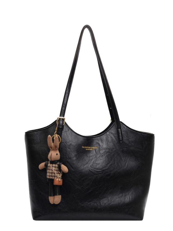 Retro Casual Shoulder Bag for Women - Large Capacity Tote, Versatile Spring 2025 Design, Perfect for Commuting and Everyday Use