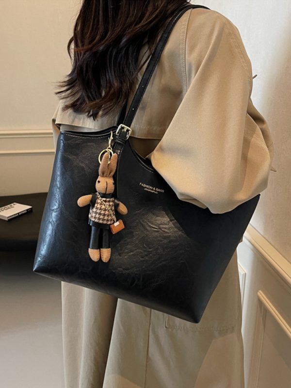 Retro Casual Shoulder Bag for Women - Large Capacity Tote, Versatile Spring 2025 Design, Perfect for Commuting and Everyday Use