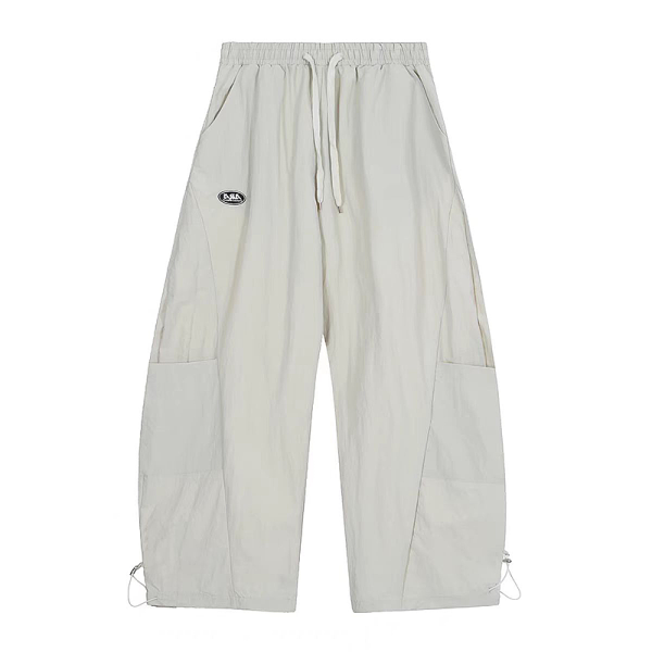 Retro Coffee-Colored Work Pants for Women - Loose Fit, Wide-Leg, Floor-Length Casual Trousers, American-Style, 90s Inspired